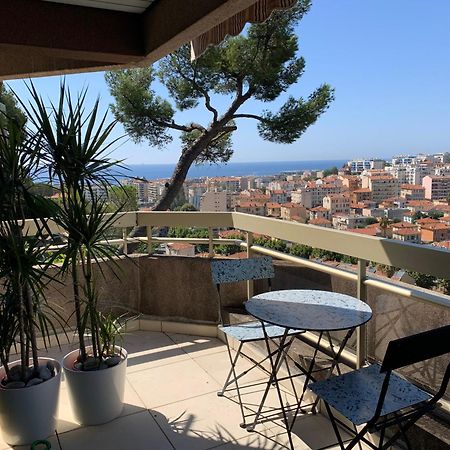 Nice, Grand Studio - Piscine - Terrasse Vue Mer Lägenhet Exteriör bild