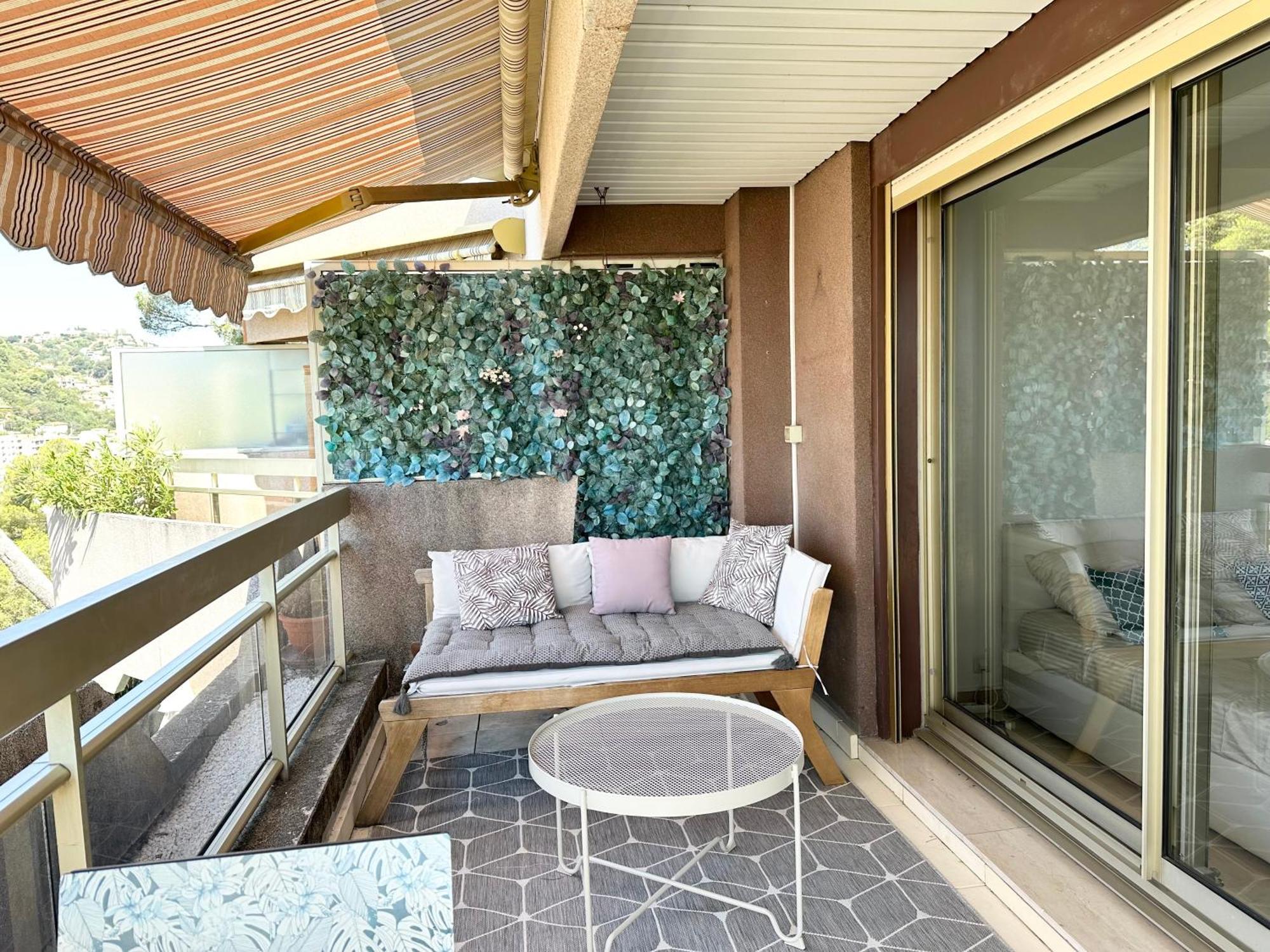 Nice, Grand Studio - Piscine - Terrasse Vue Mer Lägenhet Exteriör bild